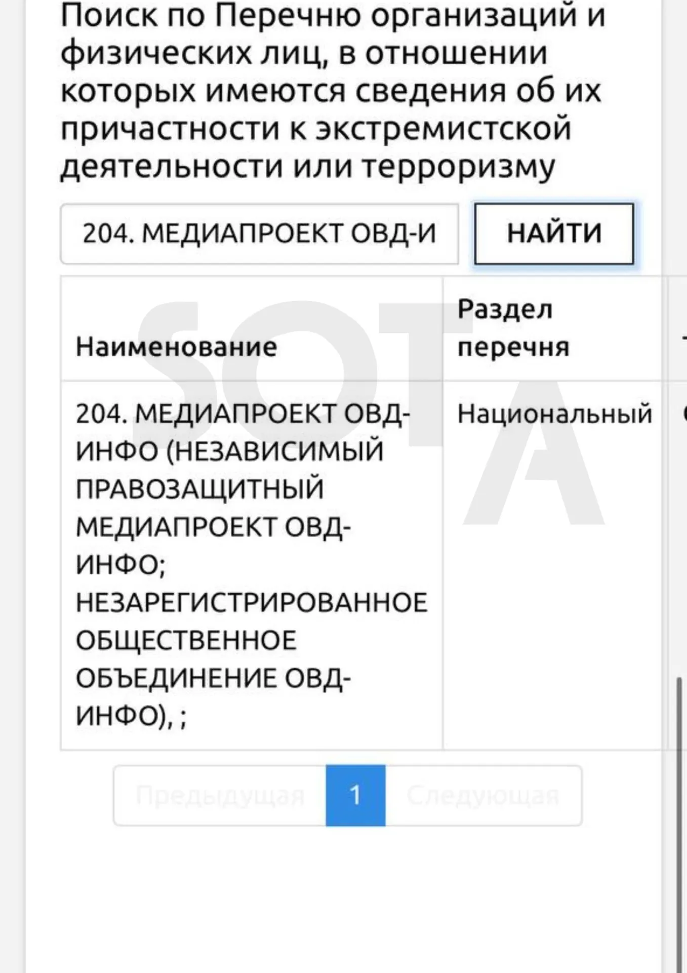 Росфинмониторинг включил правозащитный центр «Мемориал», его региональные структуры и связанные проекты в список лиц и объединений, причастных к экстремистской деятельности. В перечень попали и такие проекты, как «ОВД-Инфо» и Револьт-центр.