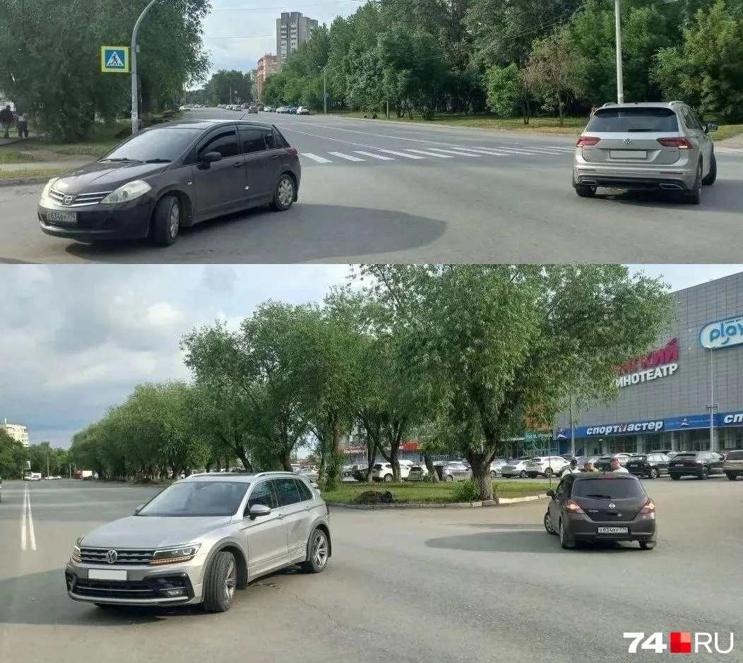 В Челябинске водитель Volkswagen утверждает, что столкновение с праворульной Nissan Tiida на Молдавской выглядит как автоподстава: резкий разворот, активный пассажир и пропавшая запись с регистратора.