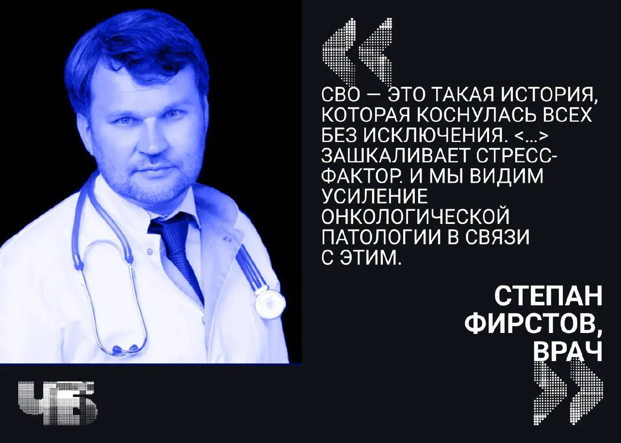 Степан Фирстов заявил, что с 2022 года в Челябинской области увеличилось число выявляемых онкологических заболеваний и назвал стресс, связанный со СВО, одной из возможных причин; конкретной статистики не привёл.
