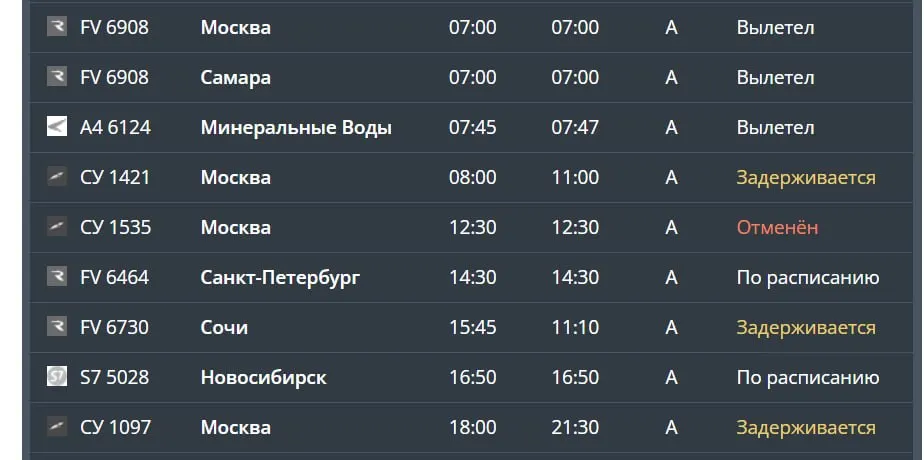 Из Челябинска в Москву задерживаются три самолета; часть рейсов отменена из‑за ограничений в столичных аэропортах.